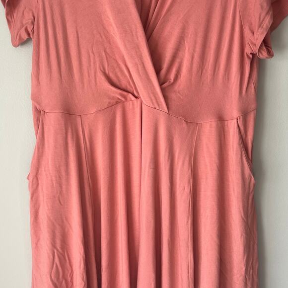 Torrid Super Soft Short Sleeve Dress with Pockets Mauve Pink Size 2 - Picture 8 of 13